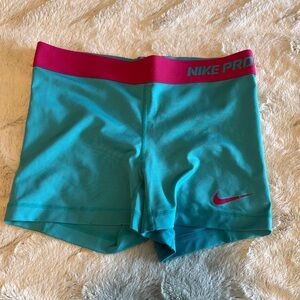 Nike pro blue athletic shorts